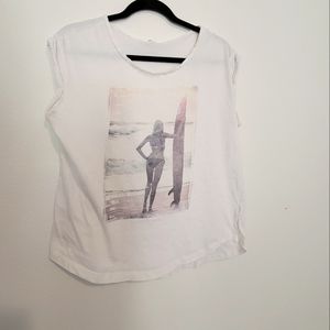 Surf girl T shirt cotton on